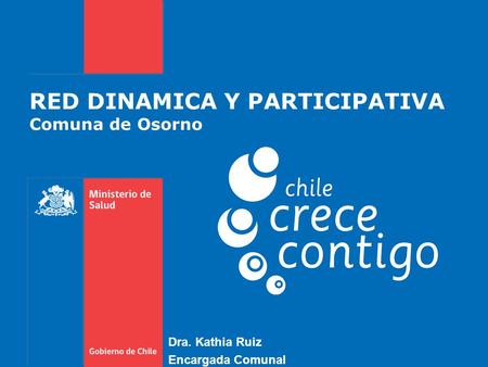 RED DINAMICA Y PARTICIPATIVA Comuna de Osorno Dra. Kathia Ruiz Encargada Comunal.
