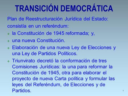 TRANSICIÓN DEMOCRÁTICA
