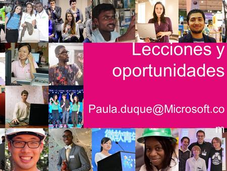 Lecciones y oportunidades m.