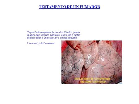 TESTAMENTO DE UN FUMADOR