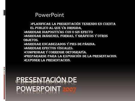 Presentación de PowerPoint 2007