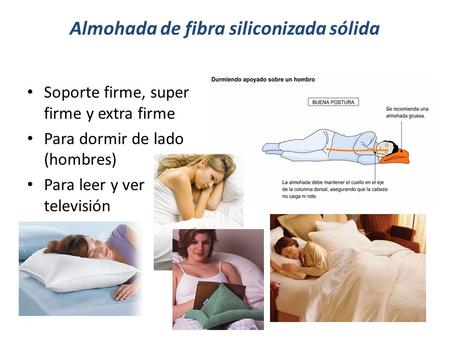 Almohada de fibra siliconizada sólida
