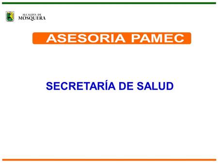 ASESORIA PAMEC SECRETARÍA DE SALUD.