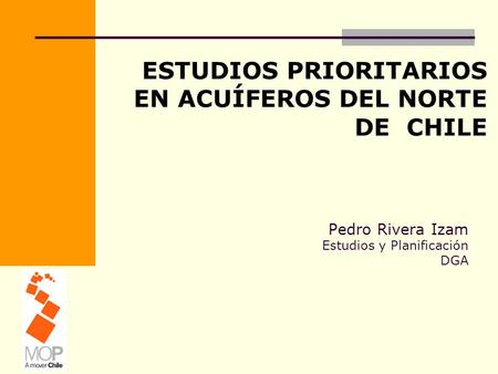 Pedro Rivera Izam Estudios y Planificación DGA