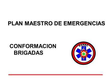 PLAN MAESTRO DE EMERGENCIAS