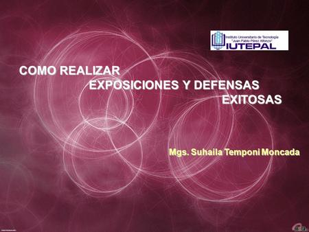 EXPOSICIONES Y DEFENSAS EXITOSAS