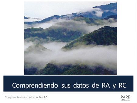 Comprendiendo sus datos de RA y RC. Al final de esta lección usted será capaz de:  Identificar y entender que datos de RA y RC se deben recopilar en.