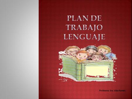 Plan de trabajo lenguaje