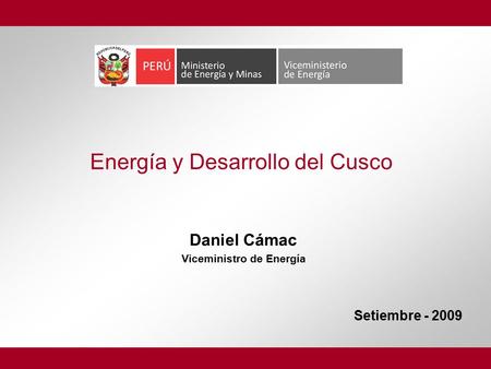 Energía y Desarrollo del Cusco