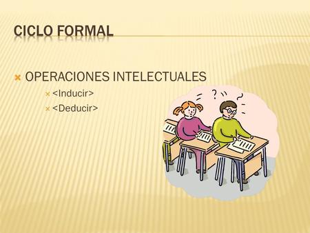  OPERACIONES INTELECTUALES . 1 3 2 3 1 2 INDUCCIÓNDEDUCCIÓN.