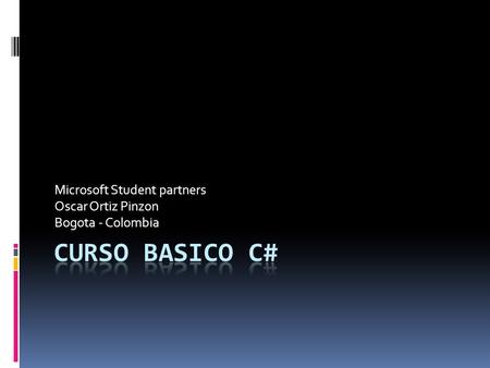Microsoft Student partners Oscar Ortiz Pinzon Bogota - Colombia.