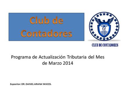 Programa de Actualización Tributaria del Mes de Marzo 2014