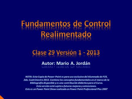 Fundamentos de Control