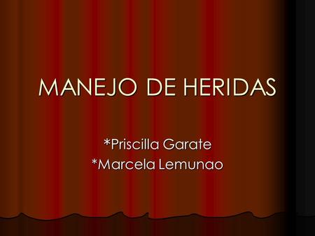 *Priscilla Garate *Marcela Lemunao