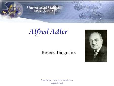 Material para uso exclusivo del curso Análisis Final