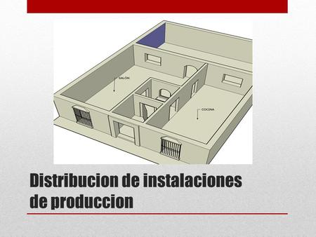 Distribucion de instalaciones de produccion
