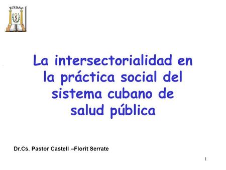 La intersectorialidad en la práctica social del