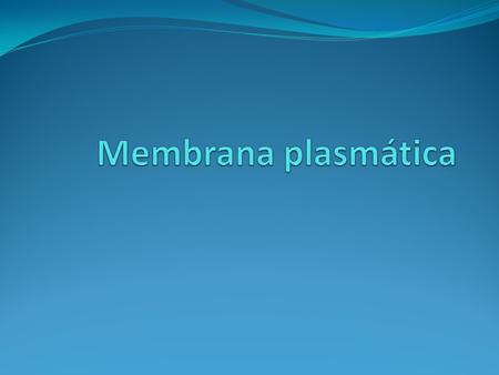 Membrana plasmática.