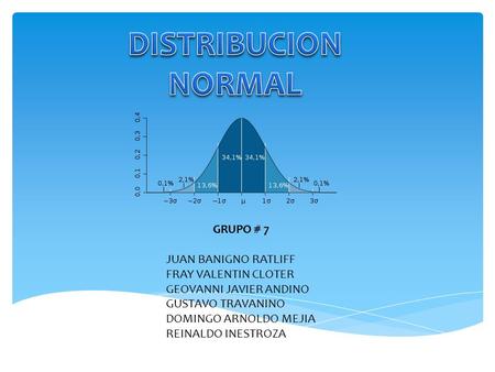 DISTRIBUCION NORMAL GRUPO # 7 JUAN BANIGNO RATLIFF