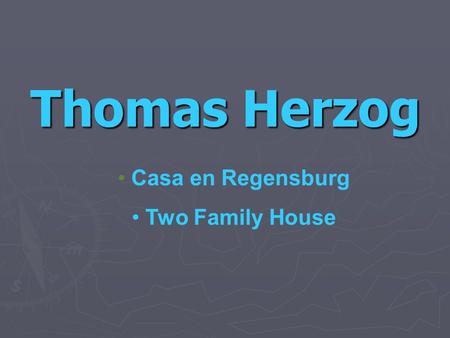 Thomas Herzog Casa en Regensburg Two Family House.