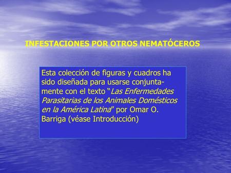 INFESTACIONES POR OTROS NEMATÓCEROS