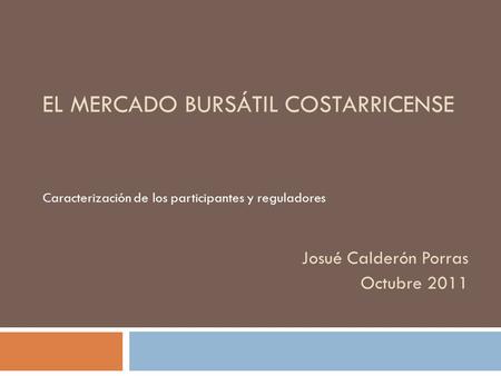 El mercado bursátil costarricense