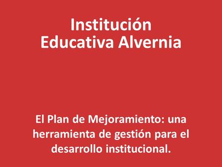Institución Educativa Alvernia