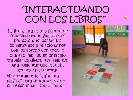“INTERACTUANDO CON LOS LIBROS”