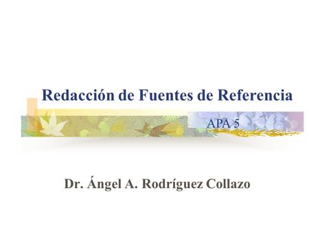 Redacción de Fuentes de Referencia