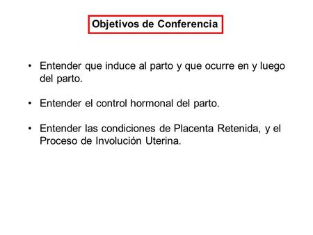 Objetivos de Conferencia