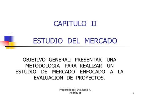 CAPITULO II ESTUDIO DEL MERCADO