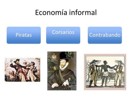 Economía informal Piratas Corsarios Contrabando.