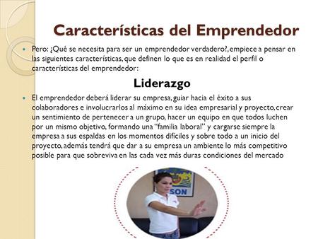 Características del Emprendedor