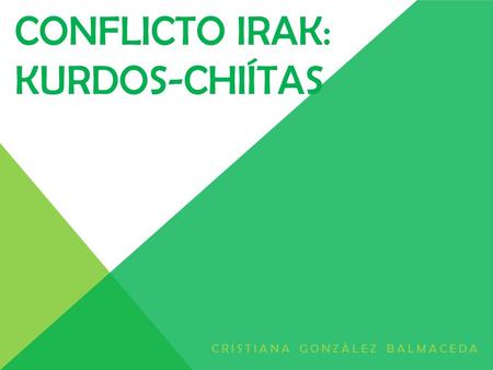 Conflicto Irak: Kurdos-Chiítas