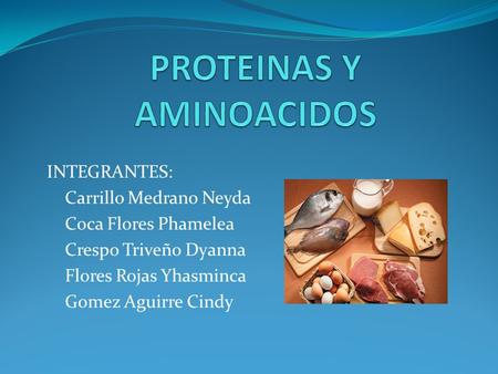PROTEINAS Y AMINOACIDOS