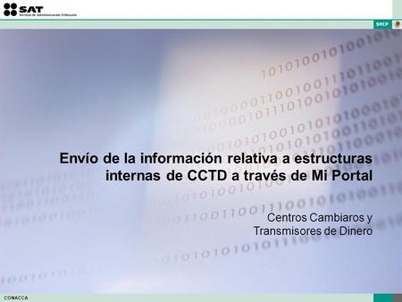 Envío de la información relativa a estructuras internas de CCTD a través de Mi Portal Centros Cambiaros y Transmisores de Dinero CONACCA.