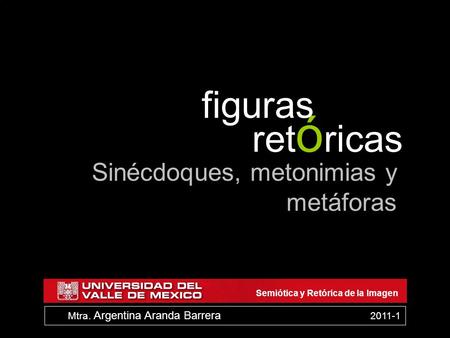 Ret ó ricas Sinécdoques, metonimias y metáforas figuras Mtra. Argentina Aranda Barrera 2011-1 Semiótica y Retórica de la Imagen.