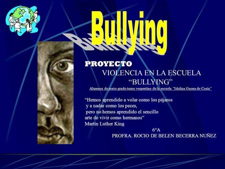 VIOLENCIA EN LA ESCUELA “BULLYING”