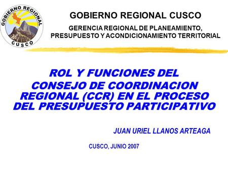 GOBIERNO REGIONAL CUSCO