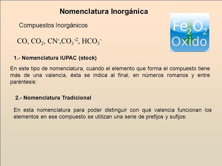 Nomenclatura Inorgánica