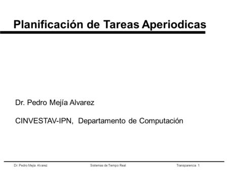 Planificación de Tareas Aperiodicas