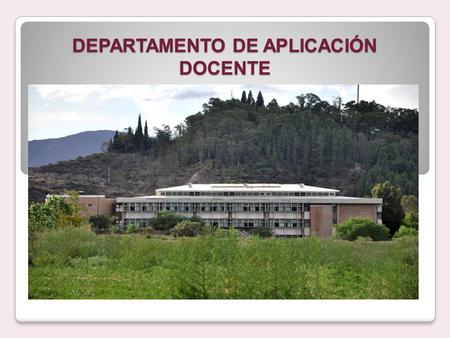 DEPARTAMENTO DE APLICACIÓN DOCENTE. QUERIDOS PADRES.