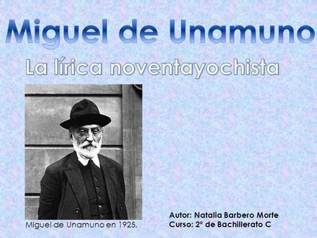 La lírica noventayochista