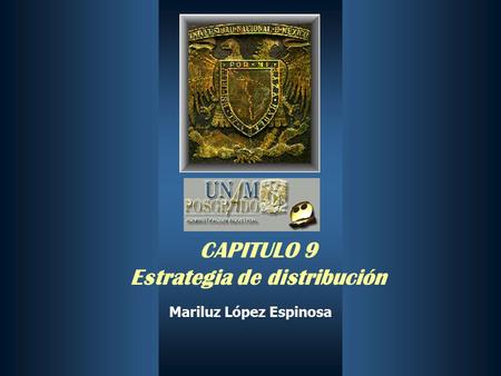 CAPITULO 9 Estrategia de distribución