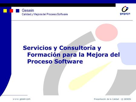 Gesein Calidad y Mejora del Proceso Software