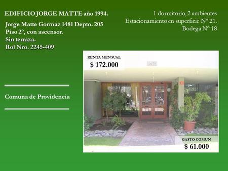 $ $ EDIFICIO JORGE MATTE año 1994.