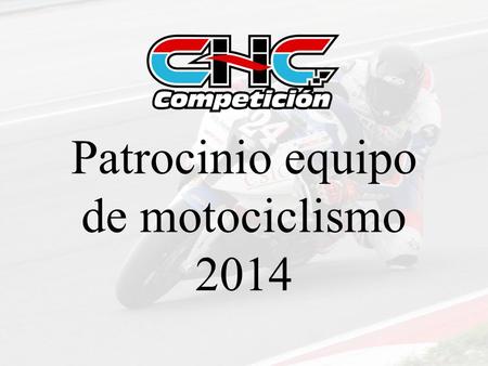 Patrocinio equipo de motociclismo