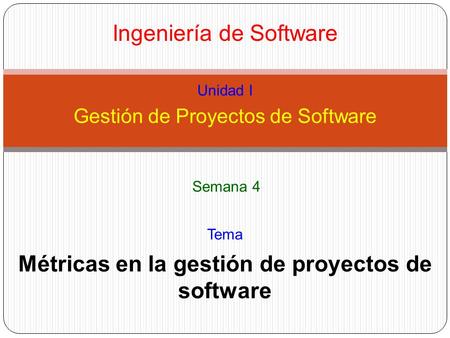 Métricas en la gestión de proyectos de software