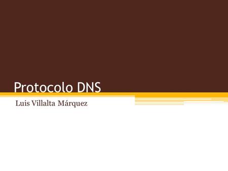 Protocolo DNS Luis Villalta Márquez.