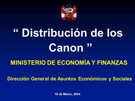 “ Distribución de los Canon ”